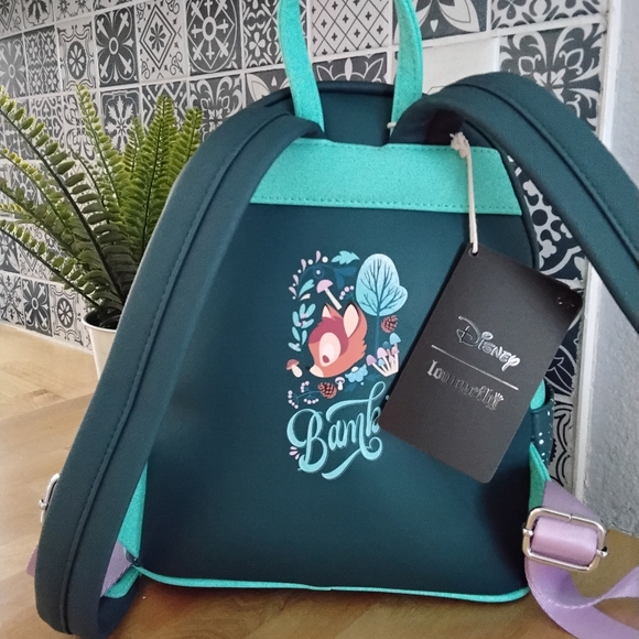 NWT LOUNGEFLY DISNEY BAMBI FOLK MINI BACKPACK - Picture 2 of 5
